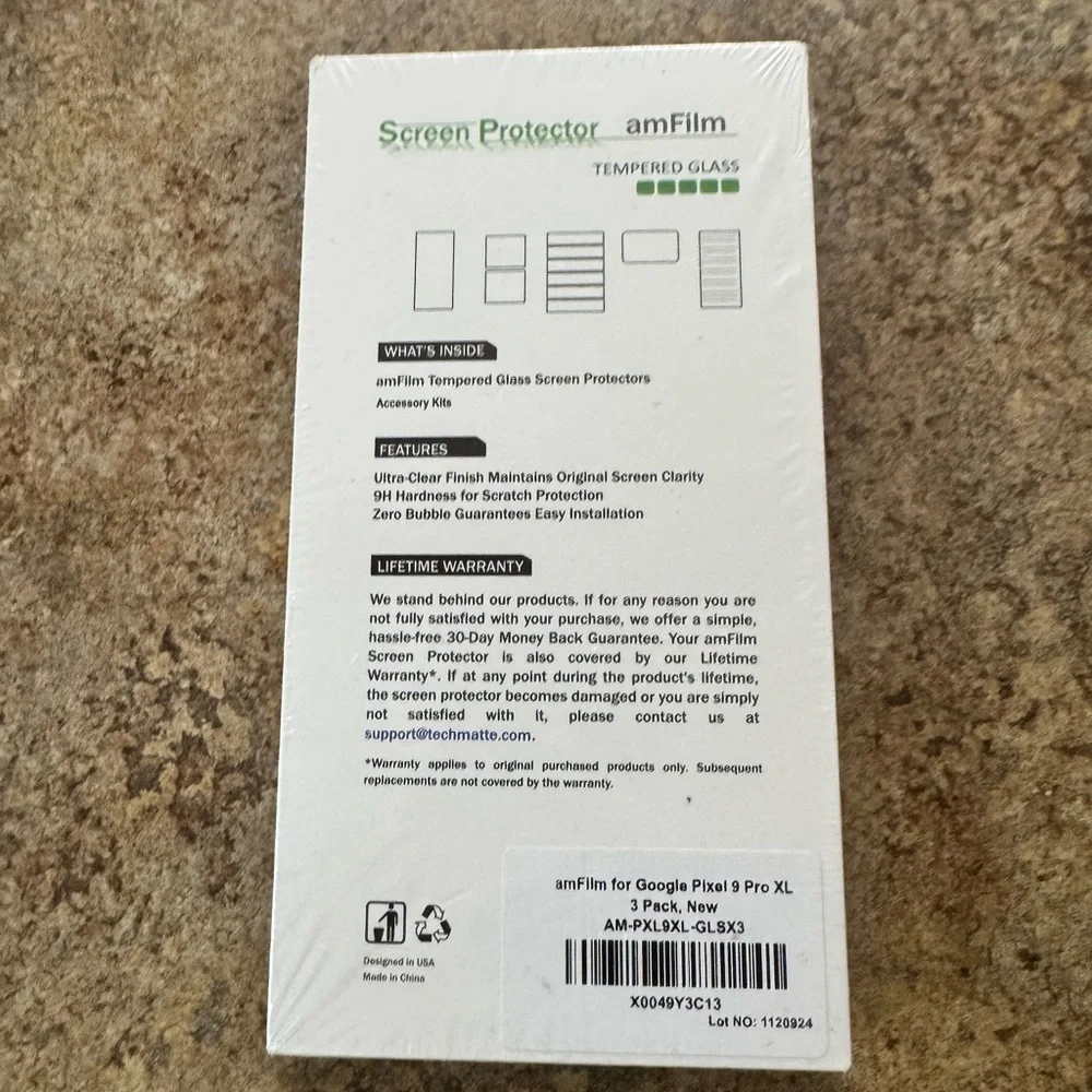 New 3 Pack of Glass Screen Protectors for Google Pixel 9 Pro XL